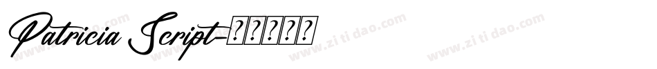 Patricia Script字体转换